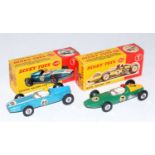 A Dinky Toys boxed F1 race car diecast group to include a No. 240 Cooper racing car finished in blue