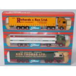 A Tekno 1/50 scale boxed road transport diecast group, three boxed examples to include a Jack