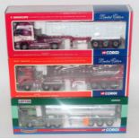A Corgi Haulers of Renown 1/50 scale road transport diecast group, three boxed as issued examples to