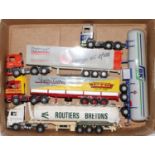 A Tekno 1/50 scale loose road transport commercial vehicle group to include a Routiers Bretons Volvo