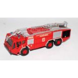 A Smith Auto Models Unipower 6x6 Tanzania airport crash tender, comprising red body with airport