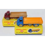 A Dinky Toys boxed Big Bedford lorry diecast group, two examples to include No. 408 finished in dark