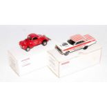 A Quarter Mile 1/43 scale kit built white metal and resin motor sport car group to include a No. 3