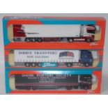 A Tekno 1/50 scale road transport diecast group to include an MGT International Transport Scania