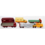 One tray containing five various loose Dinky Toy playworn diecast and overpainted vehicles to