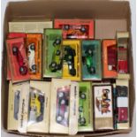 A collection of various type F and type G boxed Matchbox Models of Yesteryear diecast, all housed in