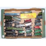 Tray containing locomotives for spares or repair, Triang, Hornby, Hornby Dublo, kit built items