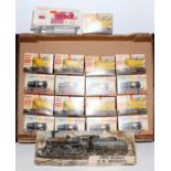 Small tray containing Airfix kits:- 8 tank wagons and 9 cement wagons, all well made and painted