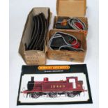 A Triang RS21 train set containing black 'Princess Victoria' engine and tender, 2x red/cream coaches