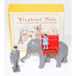 An FG Taylor & Sons Ltd model No. 372 Elephant Ride, comprising of plastic elephant with seat,