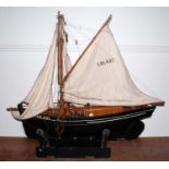 A very well made large scale radio controlled model of a French fishing boat titled Louis-Heloise