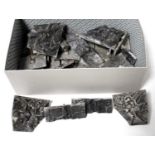 A selection of various cast alloy model moulds to include cowboys & Indians and military examples,