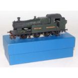 A kit built 0-6-2 Taff Vale tank engine "British Railways" Brunswick unlined green no. 215, has HD