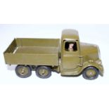 A Britains No. 1335 1948 6-wheel Army lorry with driver figure complete with round nose cab, loose