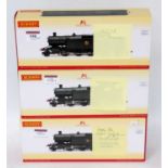 3 Hornby tank engines, all in BR black livery R3124, R3224 and R3226 ex GWR42XX, 52XX and 72XX class