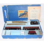 A Hornby Dublo set box base containing Duchess of Atholl tender only 2 coaches, track oval,