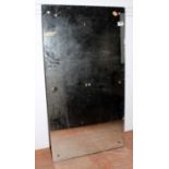 A BR mirror, ex waiting room or similar, portrait, size 33 ins x 18 ins