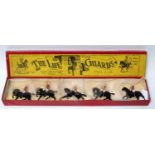 A Britains set No. 1 mounted Life Guards figure set, comprising of five various mounted life guard