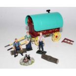 A modern release British white metal models stamped PJG model of a gypsy caravan round top,