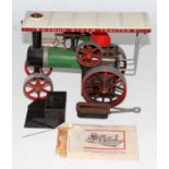 Mamod TE1A steam tractor engine, with canopy, scuttle, burner, used condition