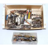 One box containing a quantity of various miniature steam engineering tools to include milling