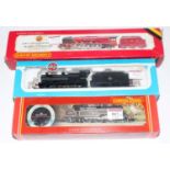 Airfix Fowler 4F goods engine and tender, Hornby R062 Fowler 2-6-4 tank engine both BR black,