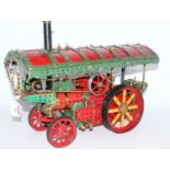 Meccano Showman's traction engine, electrically illuminated, finely detailed (E)