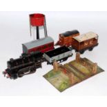 A small box containing 7 x various Hornby items including 1954-61 BR black type 50 loco only (F),