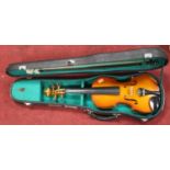 A Lark student's violin in fitted case