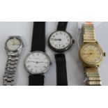 Four various wristwatches to include Bulova and Seiko (4)