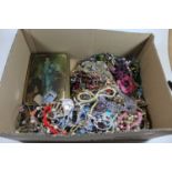 A large quantity of various costume jewellery