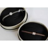 Links of London 'silver' and crystal set bangle, in box, and one other in faux bronze (2)Condition