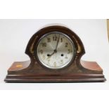 An early 20th century mahogany 8-day mantel clock, height 24cm