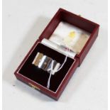 A modern silver napkin ring by Asprey, in fitted caseCondition report: No inscriptions. Napkin