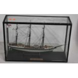 A scratch built model of a three masted ship titled 'Flying Cloud', together with one other