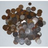 A collection of miscellaneous coins, mainly being George V/VI pennies