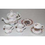 A Royal Doulton Brambly Hedge tea service in the Autumn pattern, to include teapot and cover, tea