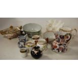 A small collection of miscellaneous items, to include a Royal Worcester Chinaworks shell dish, and