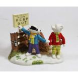 A Royal Doulton figure 'Rupert Tempted to Trespass', h.12cm, with certificateCondition report: In
