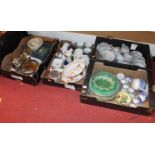 Four boxes of various glassware and ceramics