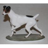 A Rosenthal porcelain model of a fox terrier, designed by T Karner, having printed mark verso, h.