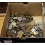 A collection of assorted mainly English pre-decimal coinage, to include pennies, shillings,