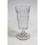 A late Victorian etched glass celery vase, h.25cmCondition report: Very good, original throughout.