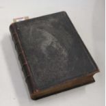 A Victorian leather bound family Bible, containing the Old and New Testaments by His Majesty's