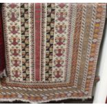 A Turkish woollen cream ground rug, 160 x 100cmCondition report: Colours are good and strong. Some