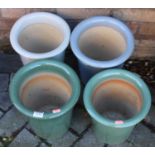 Four Naylor Clough Mill frost proof stoneware plant pots