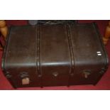 A 20th century travelling trunk, 87cm wide