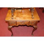 A 19th century mahogany three drawer lowboy, width 81.5cmCondition report: Sits good and strong. Top
