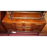 An early 20th century geometric oak sideboard, width 135cm