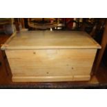 A waxed pine blanket box, w.87cmCondition report: Overall a very good example. One approx. 36cm